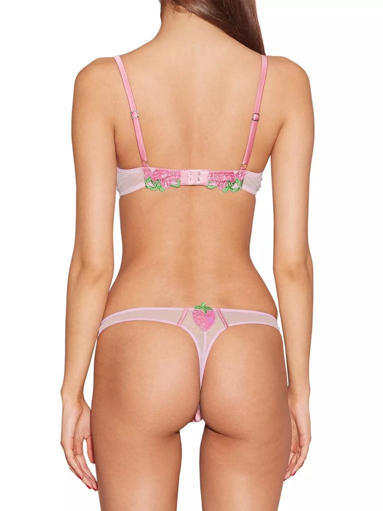 Fleur du Mal Strawberry Embroidery Demi Bra 4