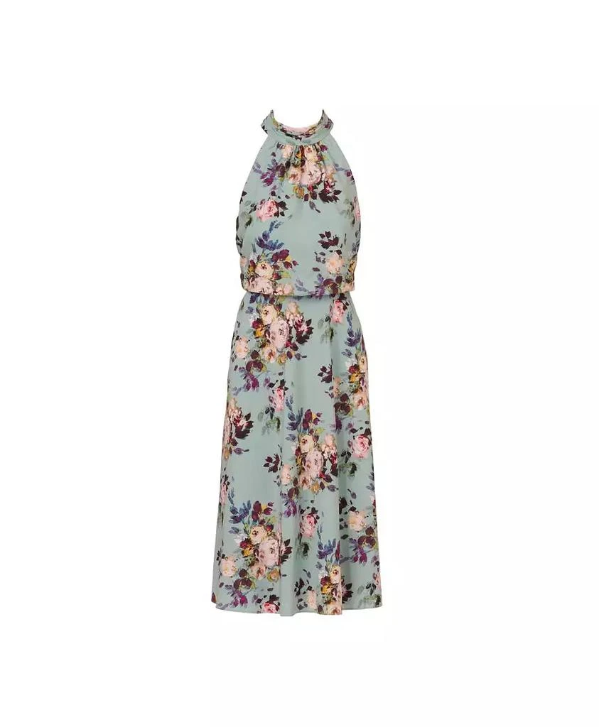 Adrianna Papell Women's Halter Chiffon Midi Dress 4