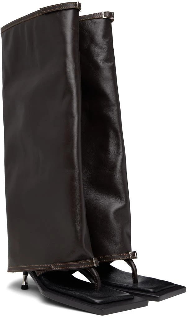 FIDAN NOVRUZOVA Brown Kaia Stiletto Tall Heeled Sandals 4