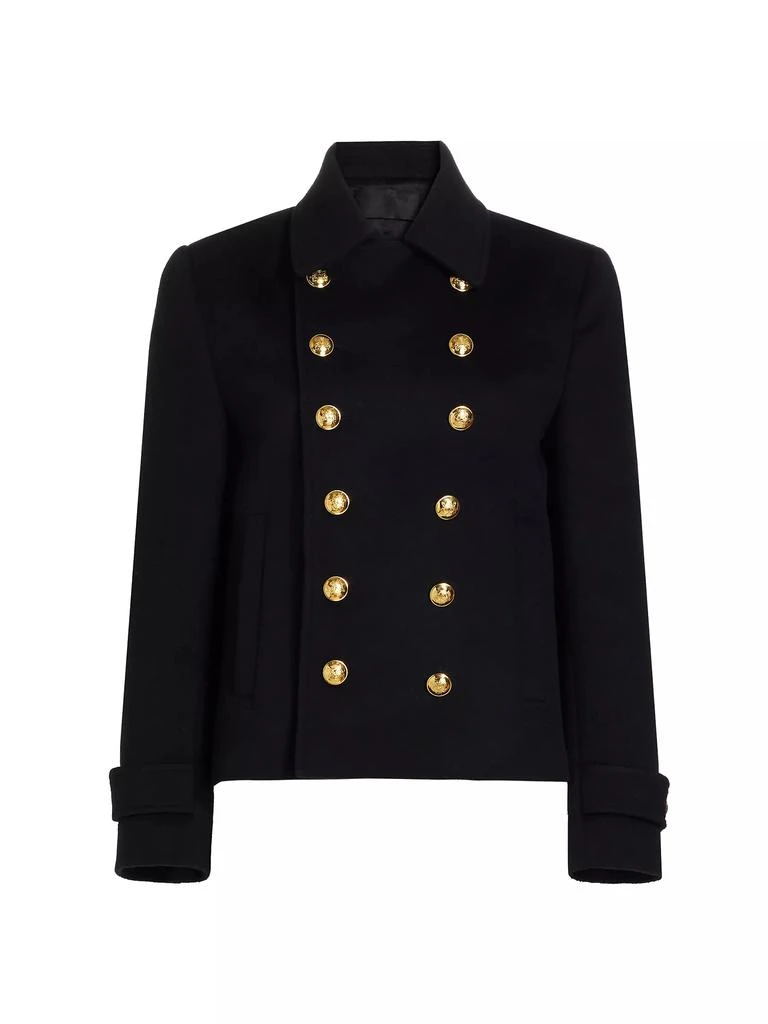 Nili Lotan Ornella Wool Cropped Peacoat 1
