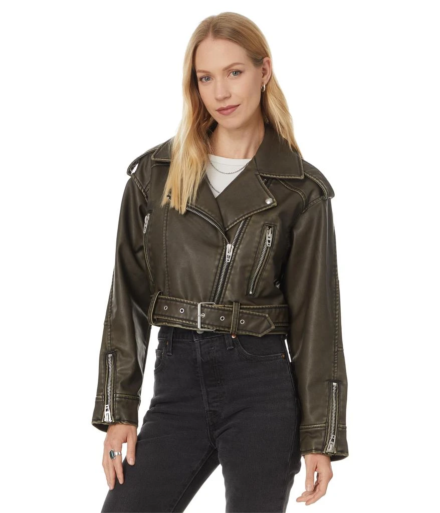 Blank NYC Leather Moto Jacket with Belt 1