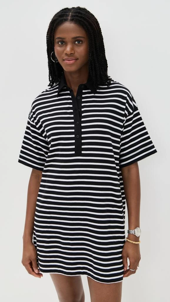ATM Anthony Thomas Melillo Stripe Classic Short Sleeve Polo Dress 6