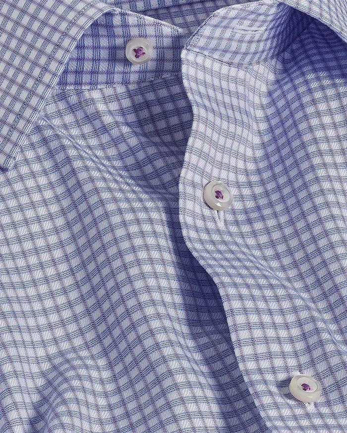 David Donahue Trim Fit Textured Dobby Check Dress Shirt 2
