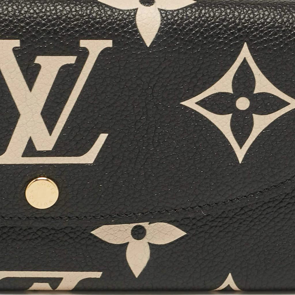Louis Vuitton Louis Vuitton Black/Beige Giant Monogram Empreinte Leather Emilie Wallet 4