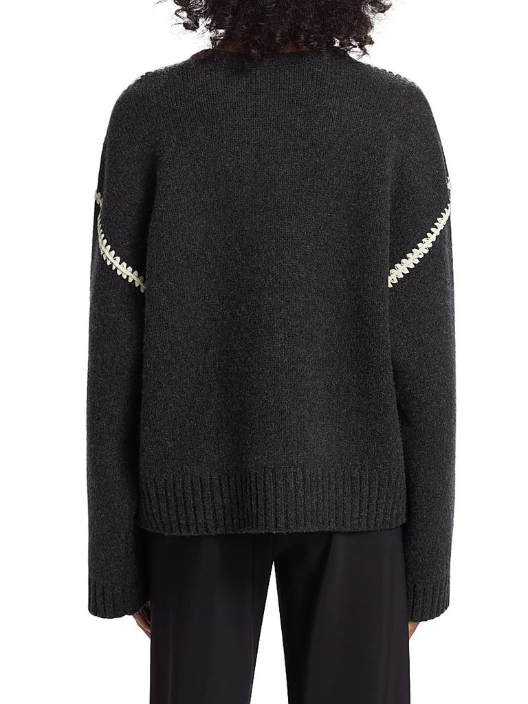 Totême Wool-Cashmere Embroidered Sweater 5