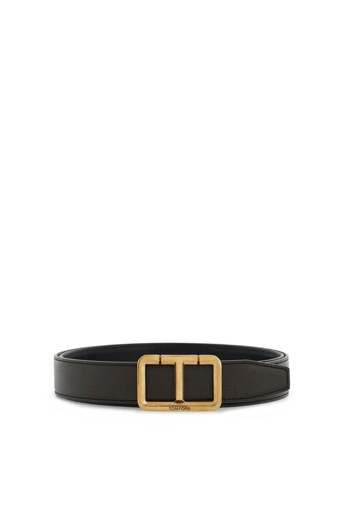 Tom Ford Tom Ford Logo Plaque Buckle Belt from Cettire