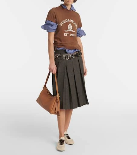 Prada Aimée Medium leather shoulder bag 5