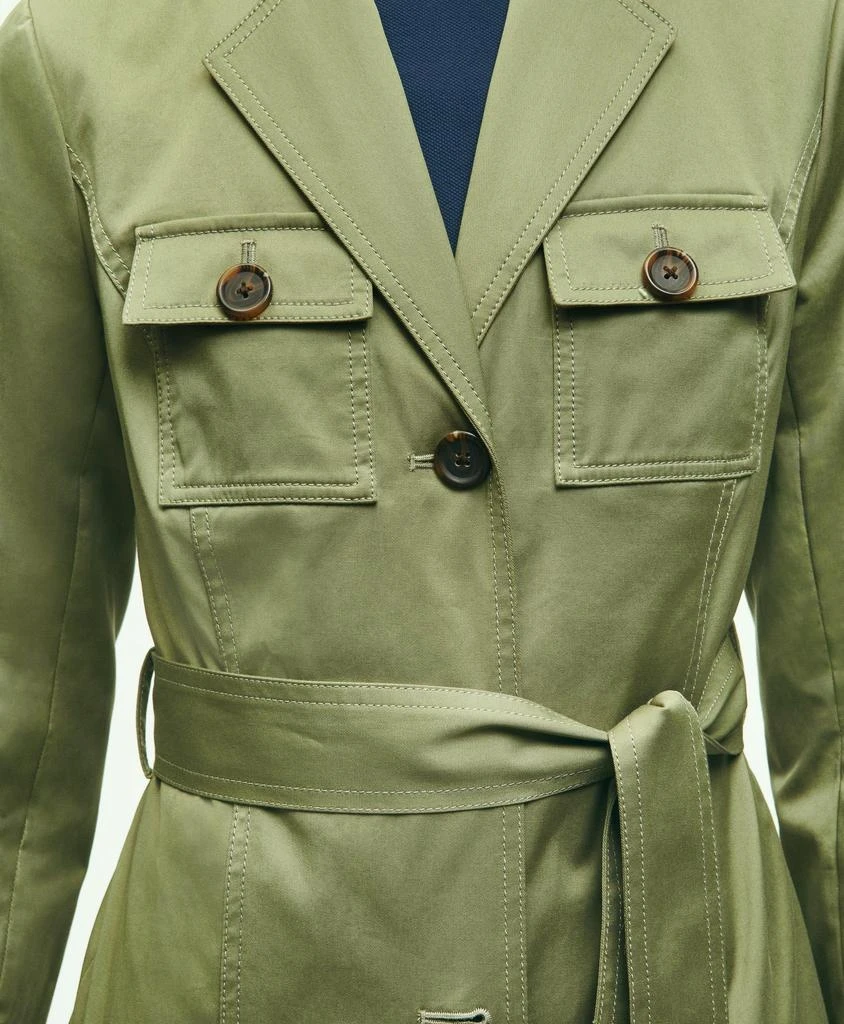 Brooks Brothers Stretch Cotton Twill Belted Safari Jacket 5