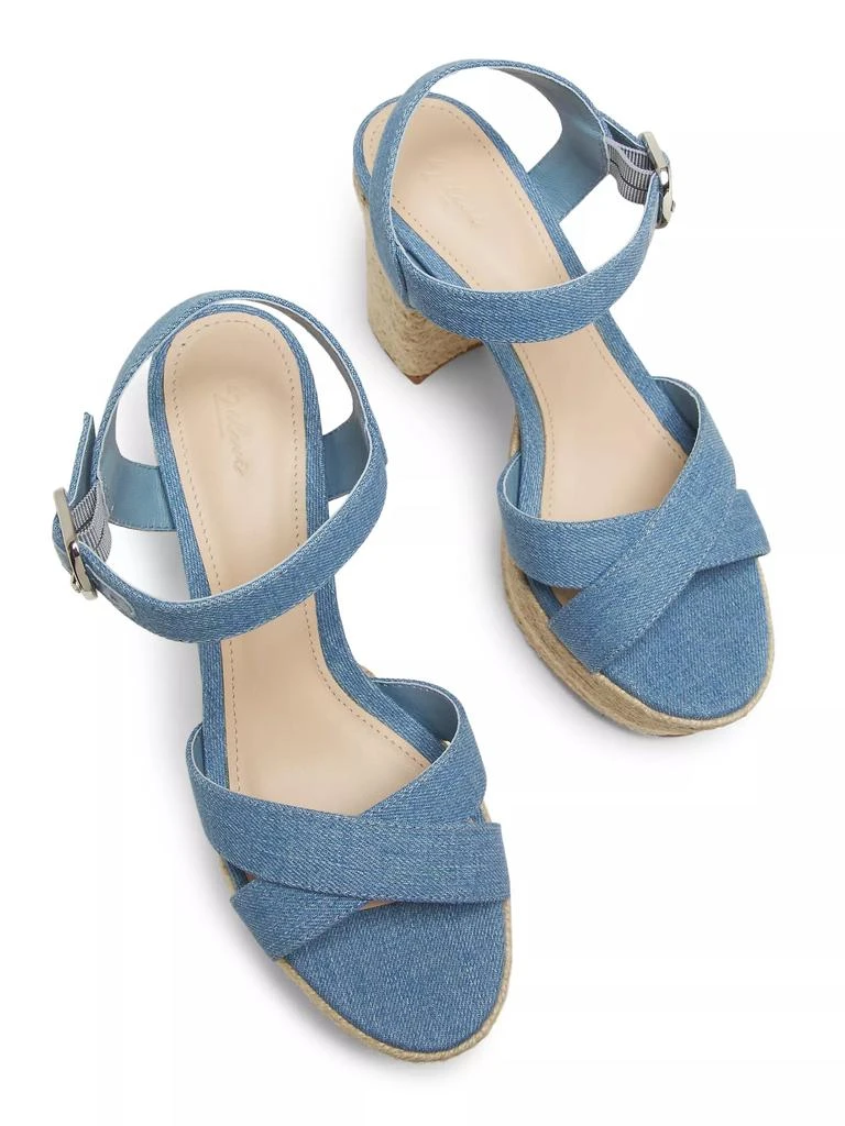 22élevé Denim Platform Espadrille Sandals 4