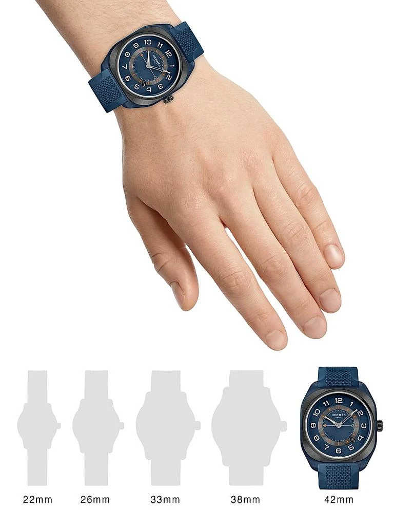 Hermes H08 Titanium & Fabric-Strap Watch/42MM 2