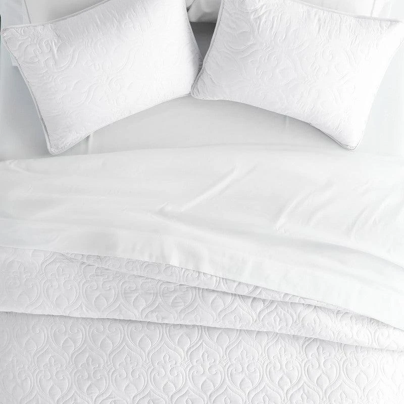 IENJOY HOME Damask Stitch Gray Quilt Coverlet Set Contemporary Ultra Soft Microfiber Bedding 9