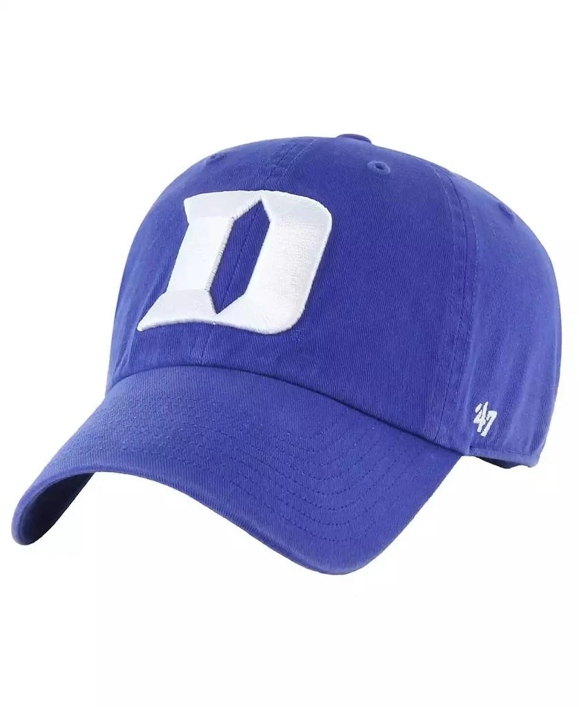 47 Brand Men's Royal Duke Blue Devils Clean Up Adjustable Hat 1