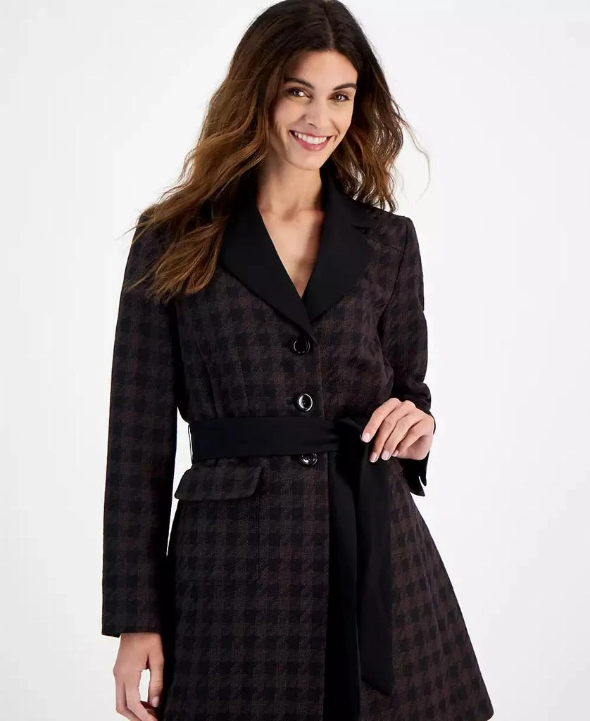 Le Suit Women's Houndstooth Belted Pantsuit, Regular & Petite 4