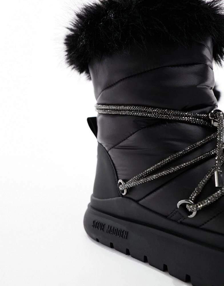 Steve Madden Steve Madden Ice-Storm snow boot with embellished lace in black 3
