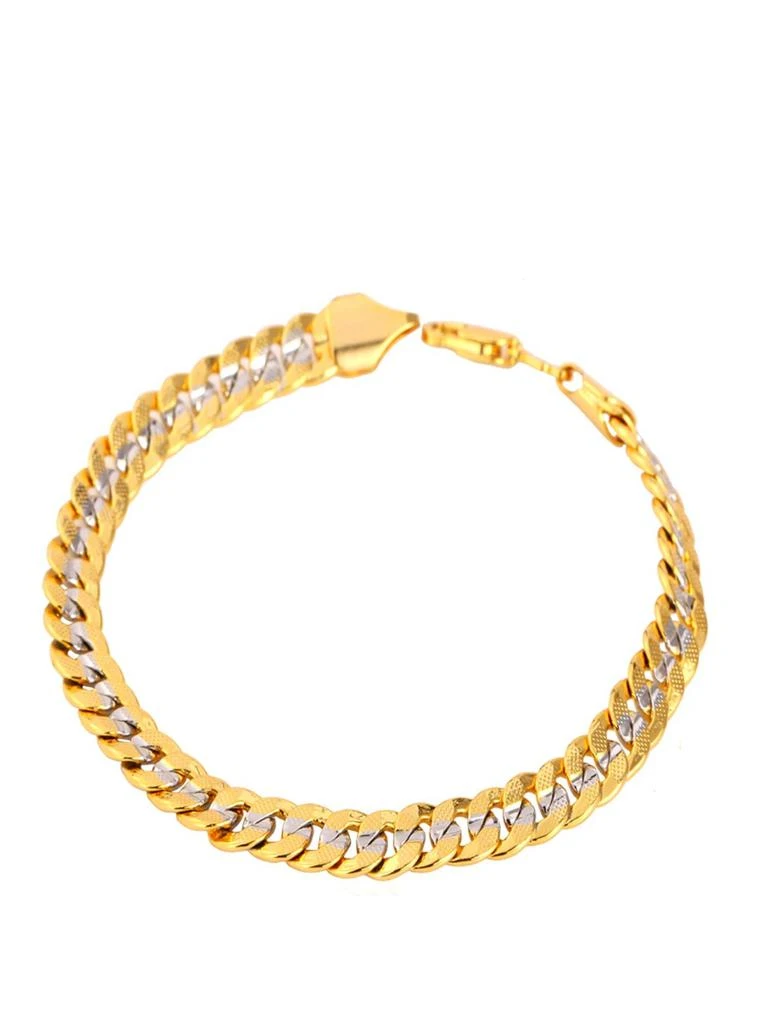 Stephen Oliver 18k Gold & Silver Two Tone Chain Link Bracelet 1
