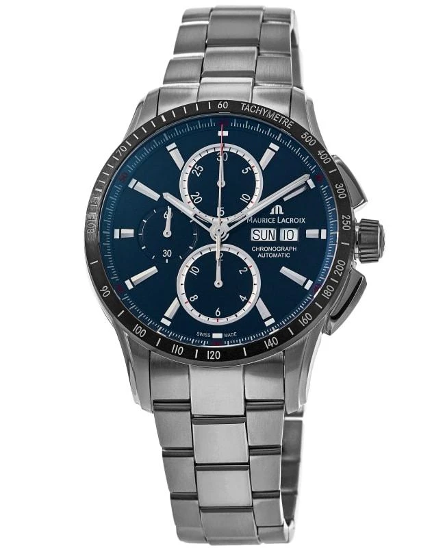 Maurice Lacroix Maurice Lacroix Pontos S Chronograph 43mm Blue Dial Steel Men's Watch PT6038-SSL2H-430-C 1