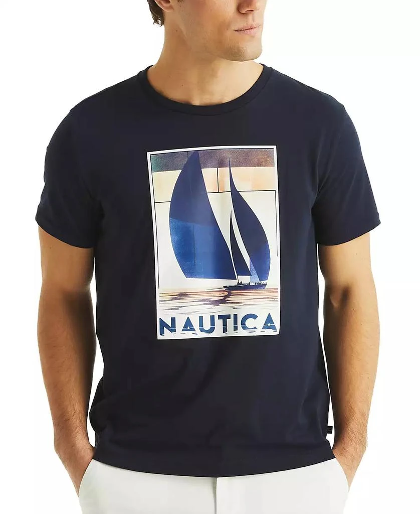 Nautica Men's Short Sleeve Crewneck Sailboat Graphic T-Shirt 1