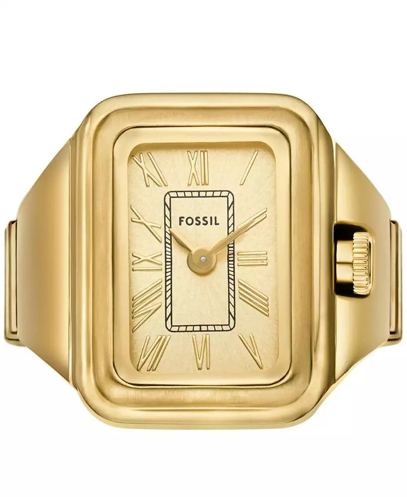 Fossil Women's Raquel Two-Hand Gold-Tone Stainless Steel Ring Watch 14mm 3