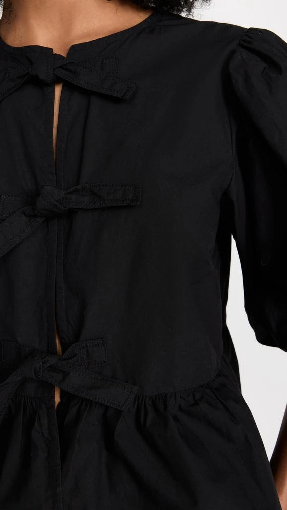 Ganni Cotton Poplin Peplum Blouse 5