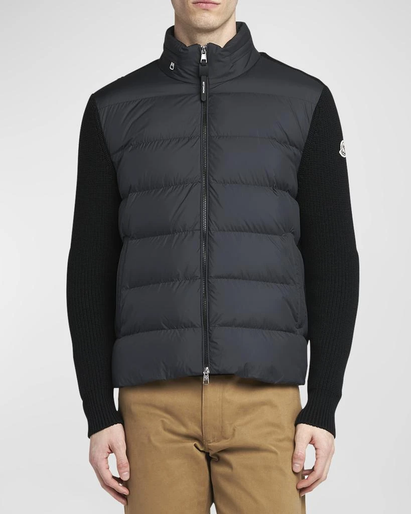 Moncler Men
s Wool Knit Padded Jacket With Hood 4