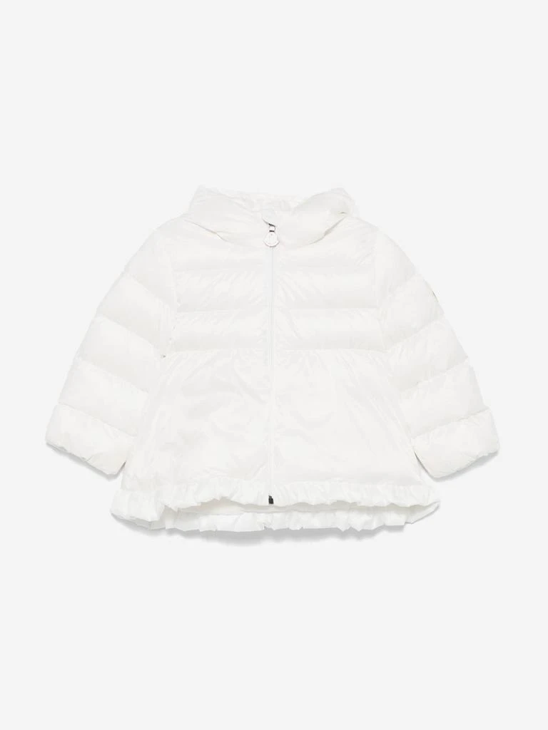 Moncler Moncler Enfant Baby Girls Down Padded Odile Jacket in White 1