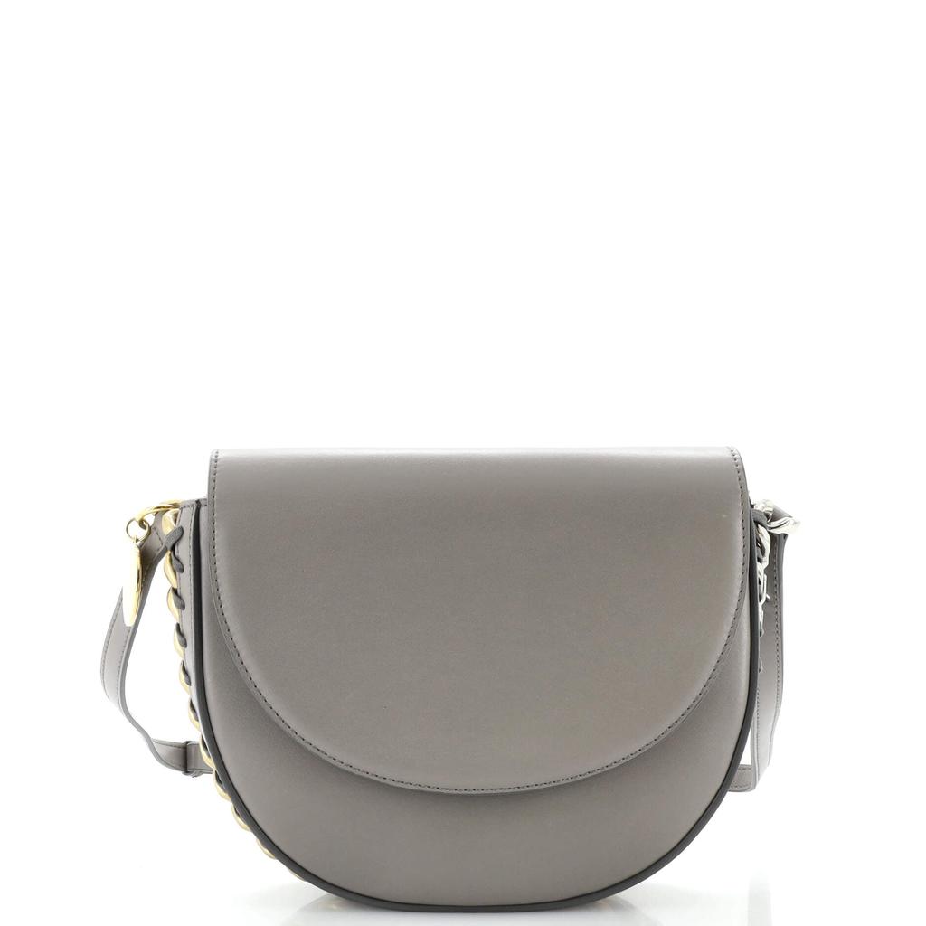 Stella McCartney Frayme Flap Shoulder Bag Faux Leather Medium