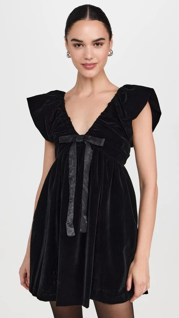 Endless Rose Velvet Satin Bow Mini Dress 6