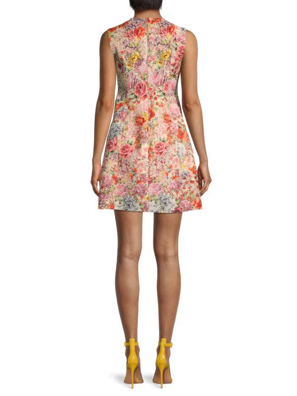 white christmas dresses Valentino Landscape Jacquard Fit-and-Flare Dress in Black – Sheer Room main image 0
