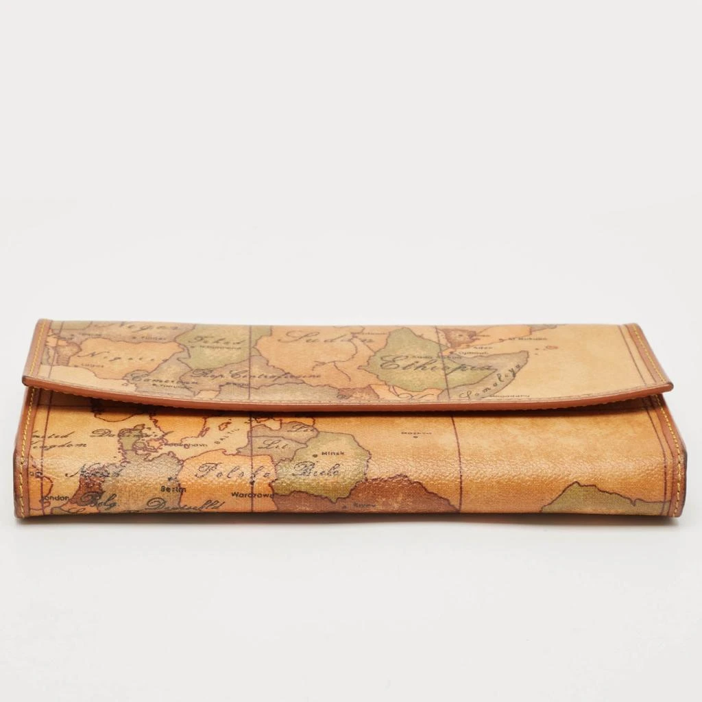 Alviero Martini Alviero Martini 1A Classe Tan Geo Print Coated Canvas and Leather Flap Continental Wallet 7