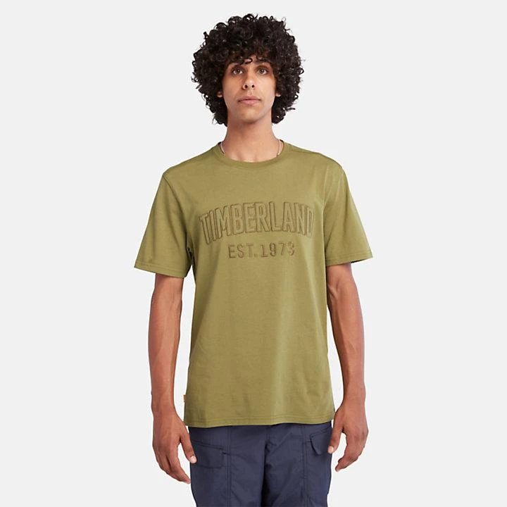 Timberland Modern Wash Brand Carrier Tee for Men in Dark Green 4