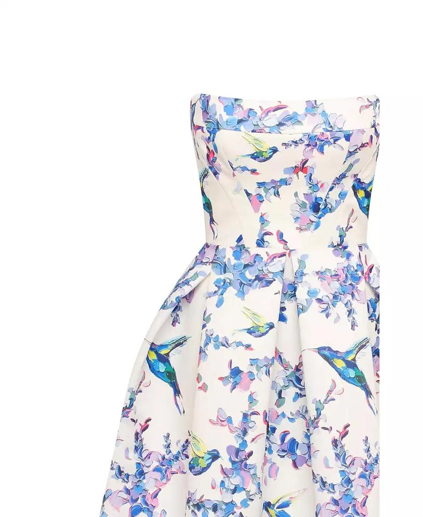 Milla Women's Strapless Midi Dress With A Flower Print 4
