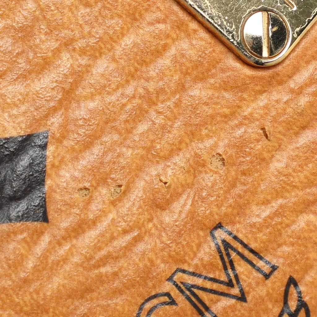 MCM MCM Cognacn Visetos Coated Canvas and Leather Studs Stark Backpack 7