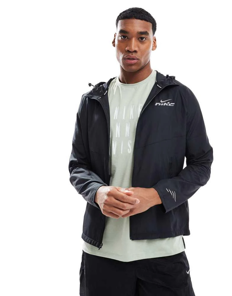 NIKE Nike Running Miler Flash jacket in black 1