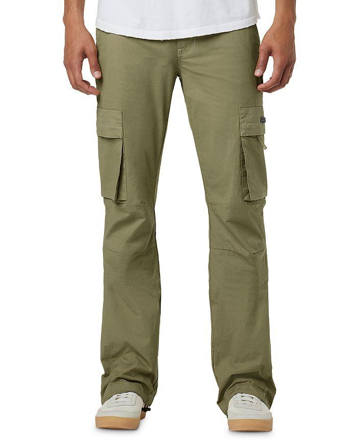 Hudson Walker Kick Flare Cargo Pants in Ripstop Army Green