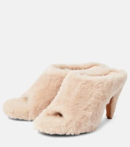 Khaite Marion shearling mules 5