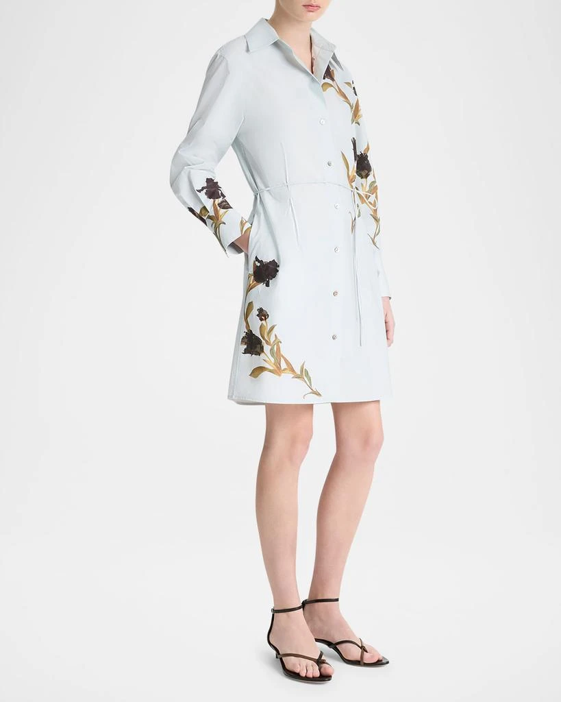 Vince Long-Sleeve Iris-Printed Shirtdress 4