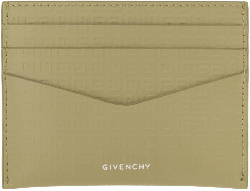 Givenchy Khaki 4G Micro Leather Card Holder 2