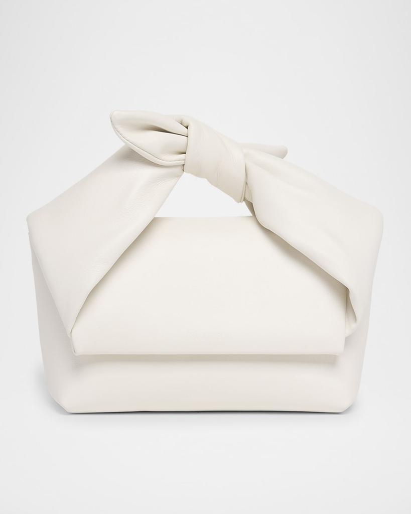 JW Anderson Twister Midi Bow Leather Top-Handle Bag