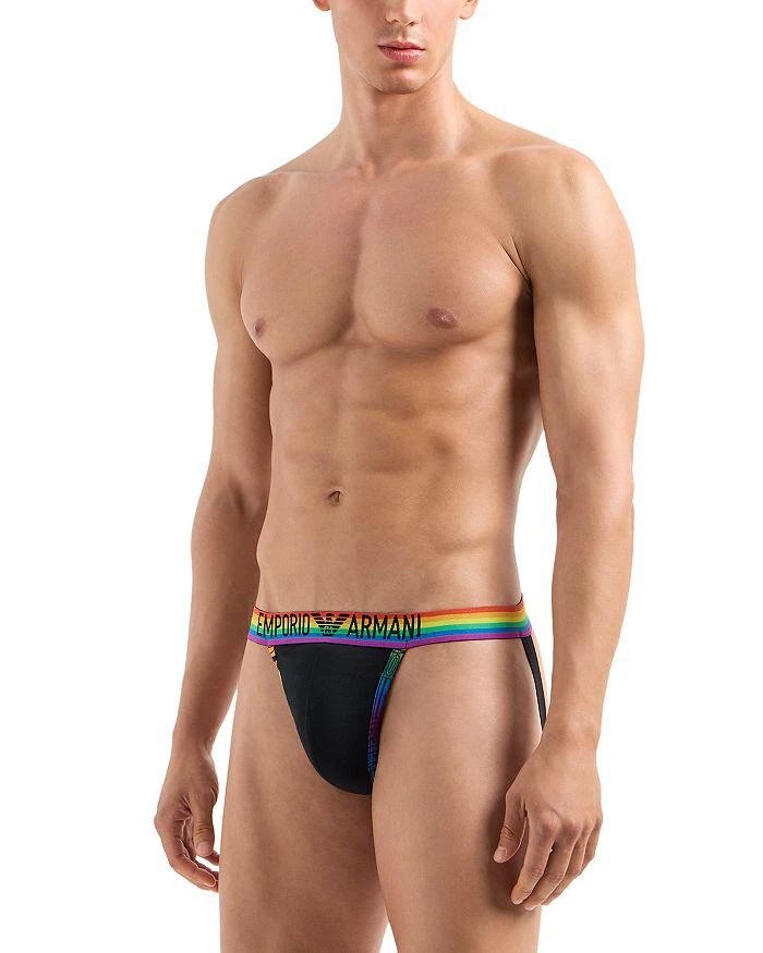 Emporio Armani Rainbow Logo Stretch Cotton Jockstrap 2 Pack 4
