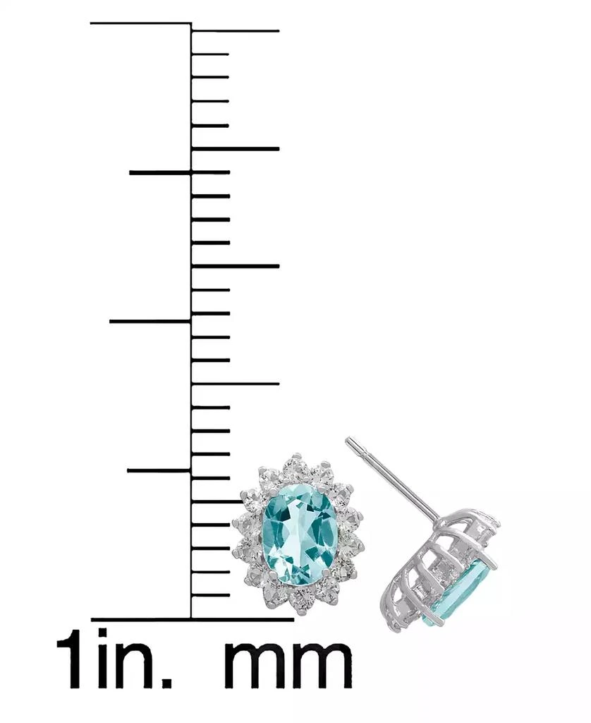 Macy
s 2-Piece Lab-Grown Aquamarine (4.45 ct. t.w.) 
Lab-Grown White Sapphire (0.32 ct. t.w.) Pendant Necklace and Earrings Set in Sterling Silver 3