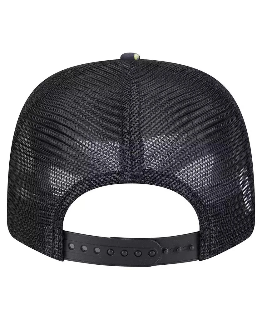 New Era Men's Navy/Black Miami Dolphins Adventure Drinks Pattern 9SEVENTY Stretch Snap Hat 4