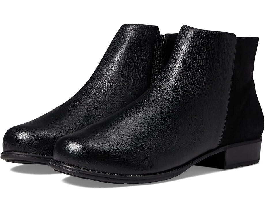 Walking Cradles Lewis Boots Women's US 10 Black Leather Side Zip Bootie ZPO1442