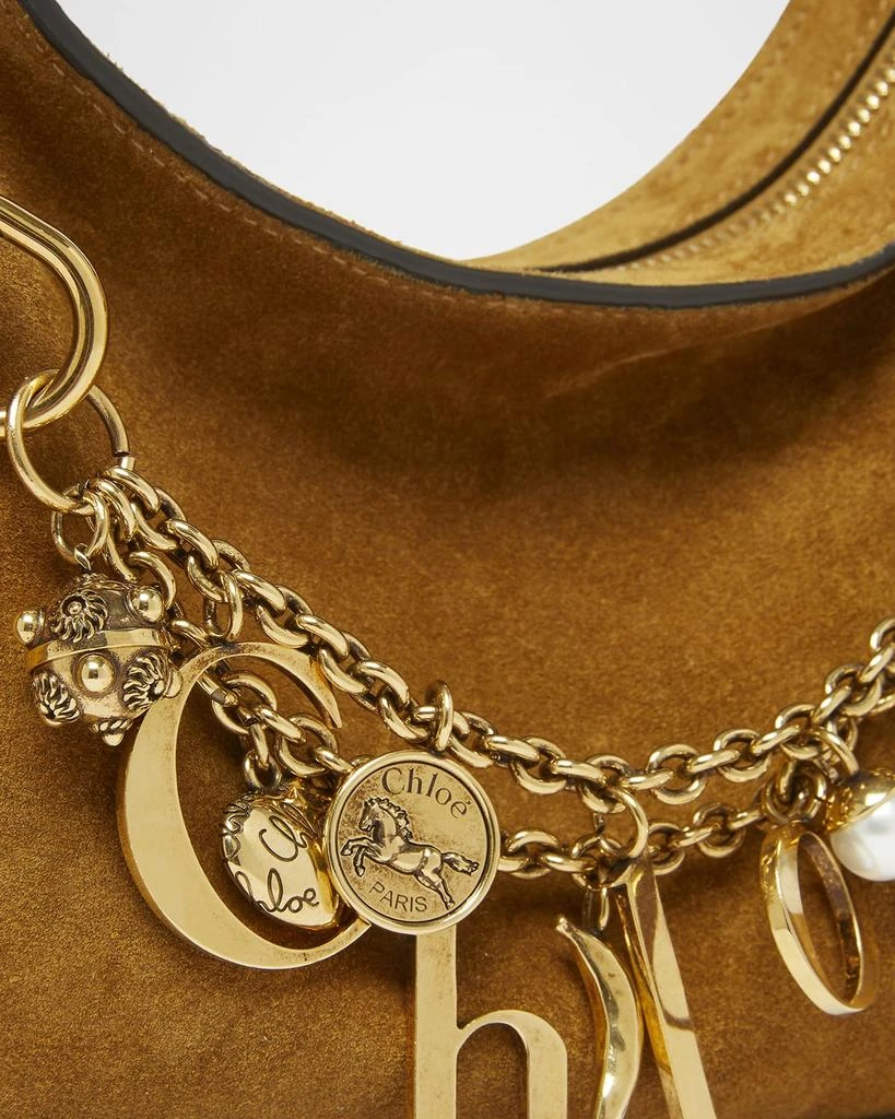 Chloé Logo Charm Hobo Bag in Suede 5