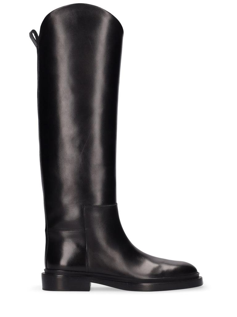 JIL SANDER 25mm Leather Riding Boots