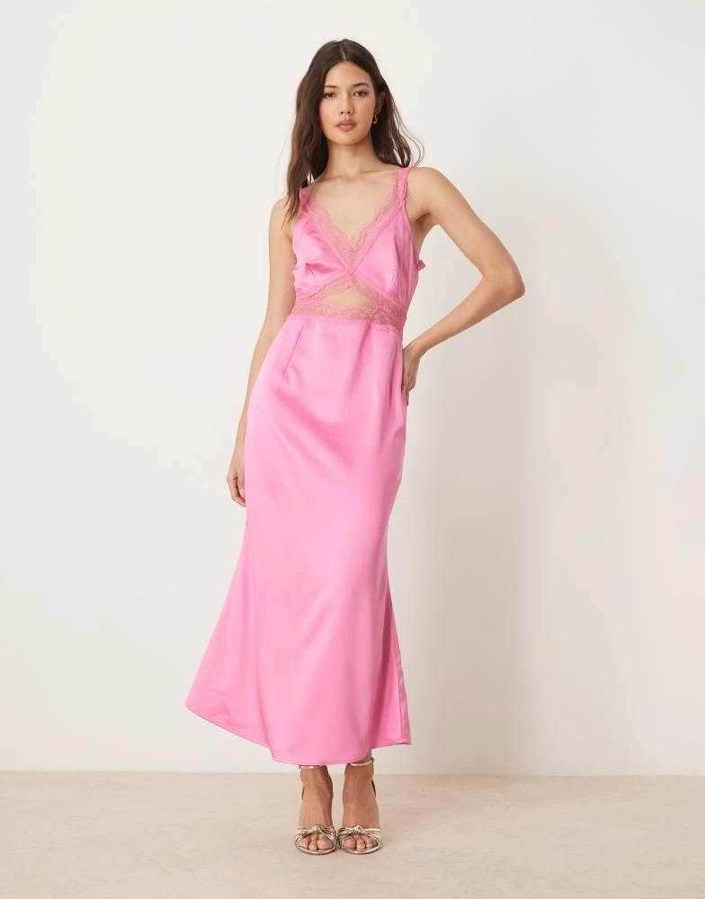 Never Fully Dressed Mimi lace cut-out slip midaxi dress in pink  On Sale  Now with Up to 60% Off | Discover Exclusive Deals & Savings at BeyondStyle   Authentic Never Fully