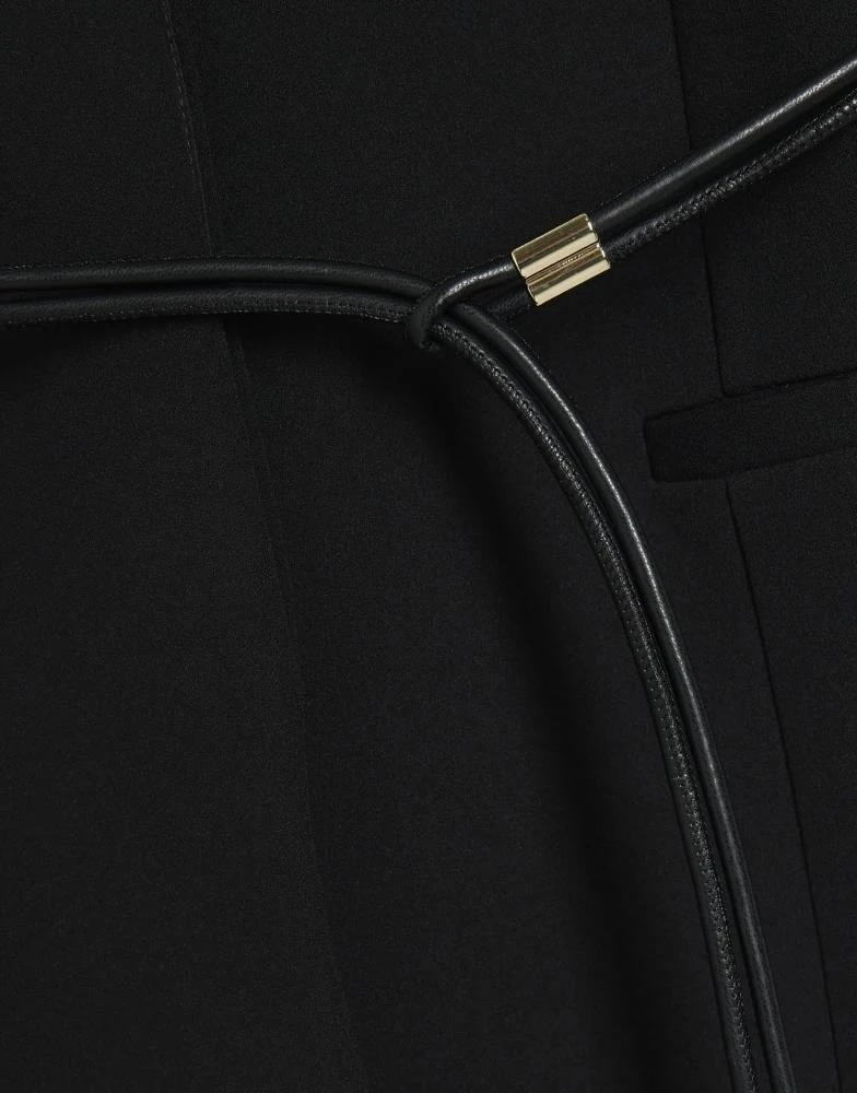 River Island River Island Long sleeve belted blazer in black 4