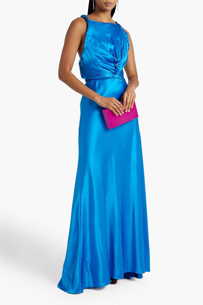 ROKSANDA Likai twisted silk-satin gown