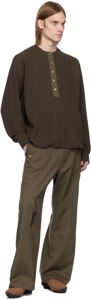 Omar Afridi Brown Henry Neck Henley 4