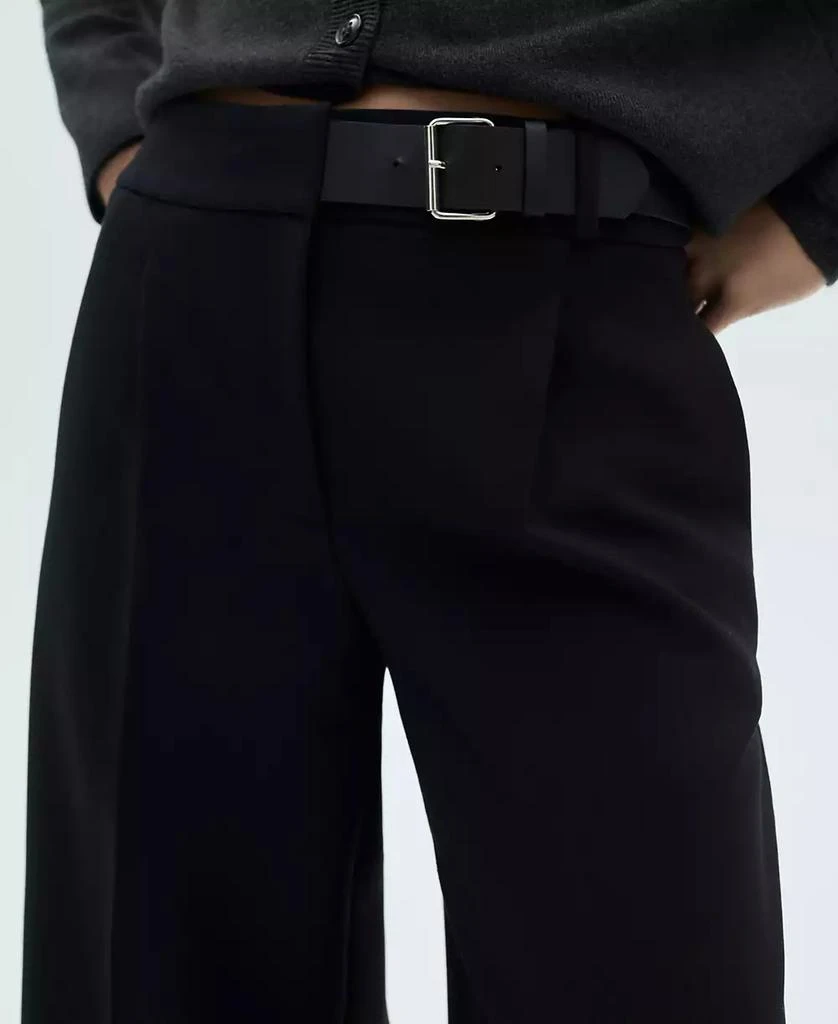 Mango Women's Belt Straight-Fit Pants 6