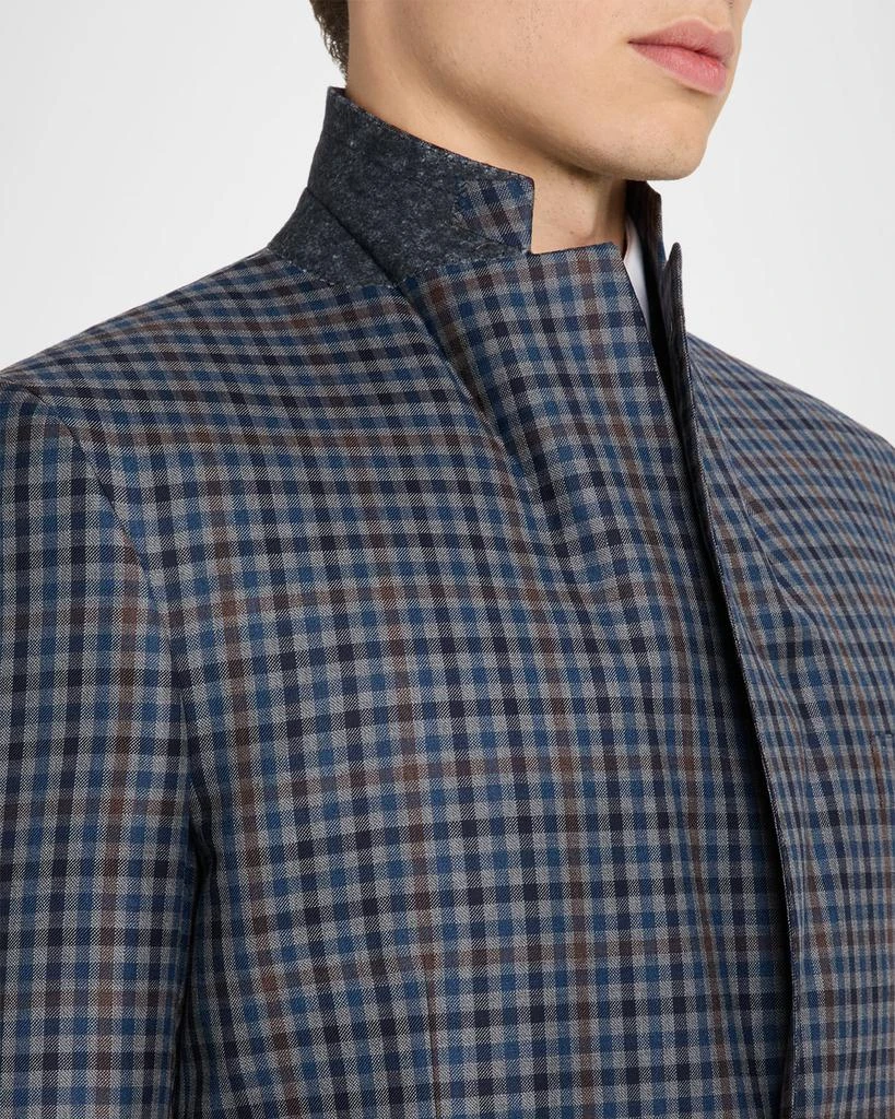 Brioni Men's Multi-Check Wool Single-Breasted Sport Coat 6